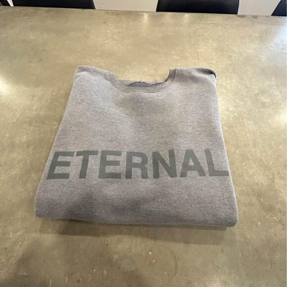 ETERNAL men’s oversized crew neck sweatshirt. Size XL. Gray on gray. Excellent c - Picture 10 of 10